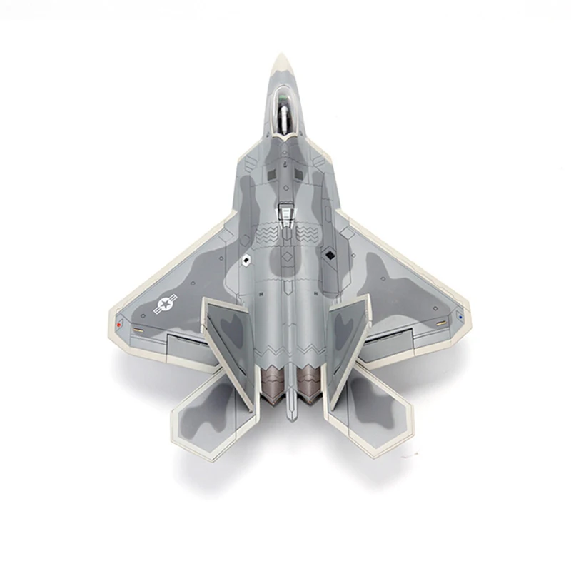 Детские игрушки, масштаб 1/72, военный самолет из сплава, F-22, Раптор, истребитель, модель самолета, литая под давлением, игрушка из сплава, модель самолета ВВС