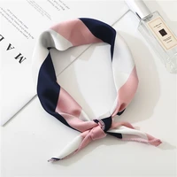 2021 new spring summer women scarf small size silk scarves square neckerchief office lady scarves spring shawls 5050cm