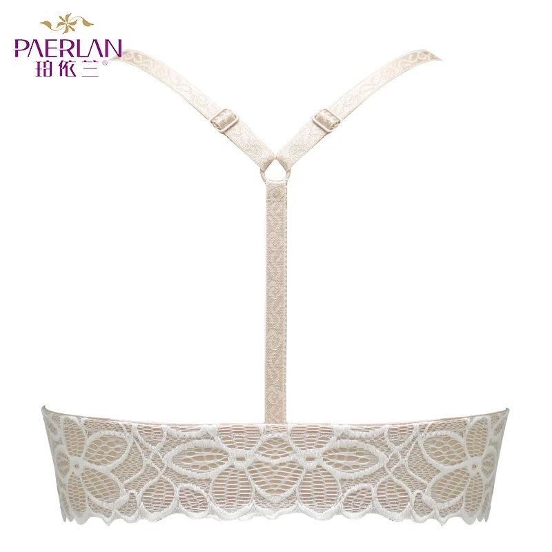 PAERLAN, застежка спереди, без косточек, кружевной, Цветочный, хит, цвет, бесшовный бюстгальтер, маленькая грудь, пуш-ап, y-образный, сексуальное нижнее белье для женщин