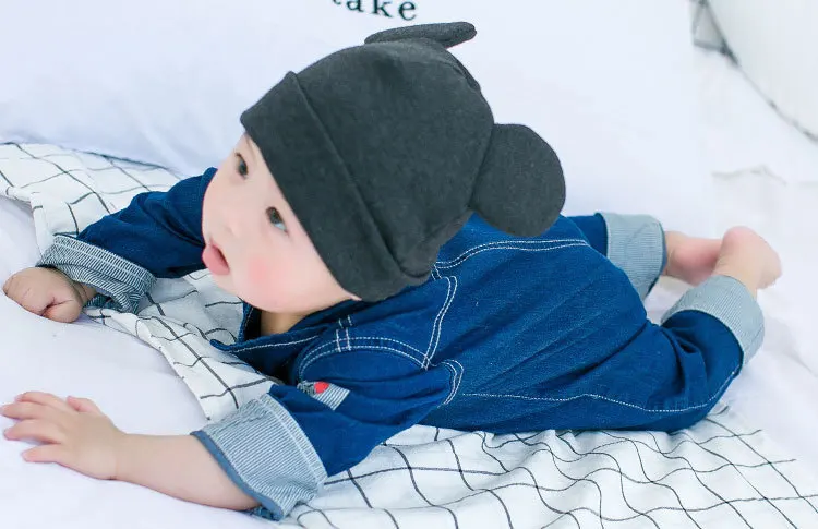 Новорожденных Bebes одежда для маленького мальчика джинсовые детские комбинезоны длинные рукава комбинезон для мальчиков повседневная одежда для новорожденных