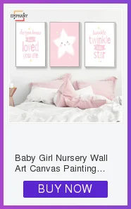 Пользовательское имя с рисунком лебедя Wall Art Холст Картина Единорог детская плакаты на скандинавскую тему розовый настенные панно для маленьких детей украшение для комнаты девочки