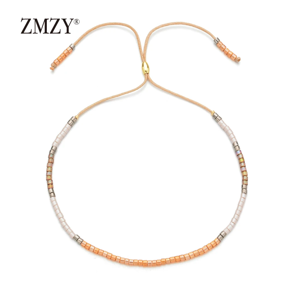 QQSL011-5 ZMZY Miyuki браслет Joyeria Bijoux Pulseras богемные бусы из стекла тонкие красочные браслеты для женщин Свадебные ювелирные изделия - Окраска металла: QQSL011-5