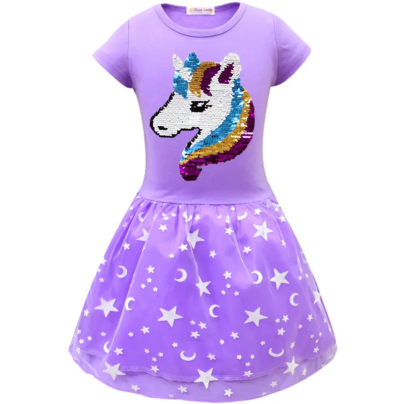 2019 Baby Girls Unicorn Costume for Kids Children Party Dresses Clothes kids Princess unicornio vestido girls christmas dress | Детская