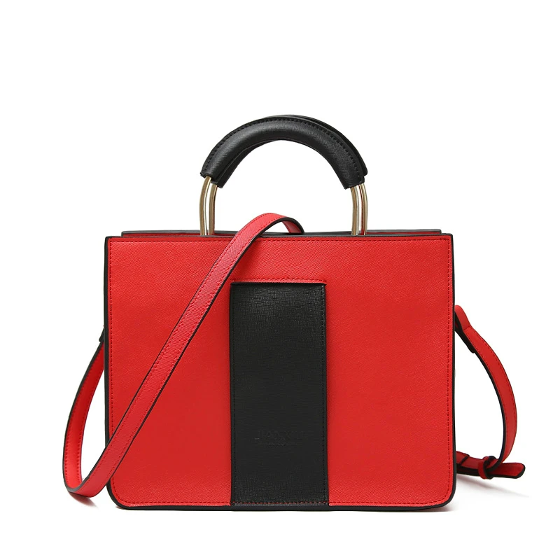 JIANXIU The New Style Of Fashion And Casual Business Hasp Single Shoulder Woman Black Or Red Genuine Leather Big Space Bag | Багаж и сумки