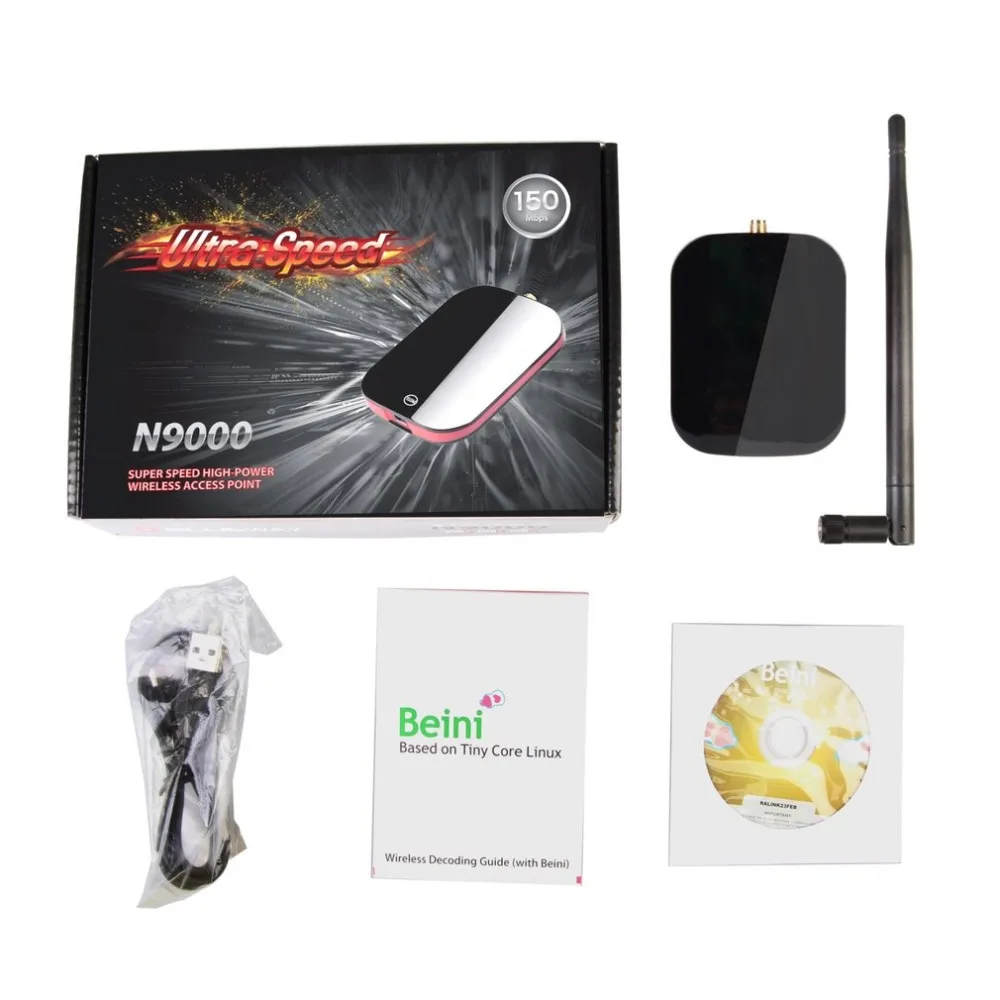 Высокоскоростной N9000 беспроводной Интернет USB WiFi адаптер 150 Мбит/с длинный