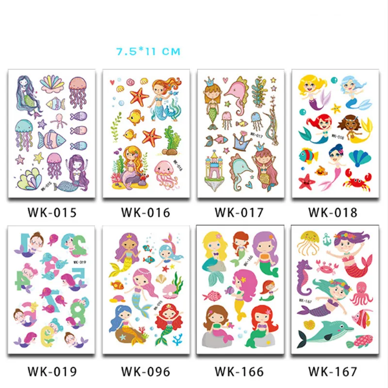 10 шт. наклейки-тату русалка | Дом и сад