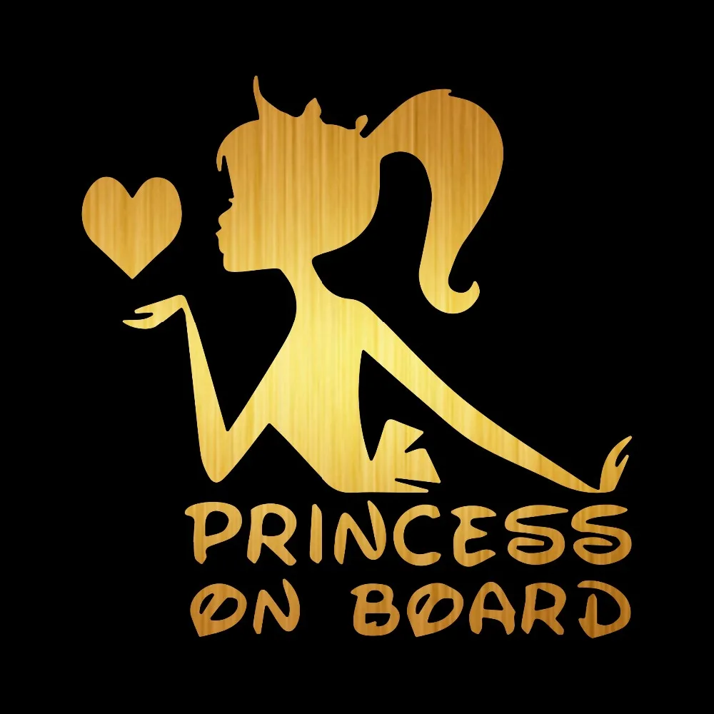 13CM*13.2CM PRINCESS ON BOARD Baby Child Crown Vinyl Car Stickers and Decals Sticker for Auto Products Accessories | Автомобили и