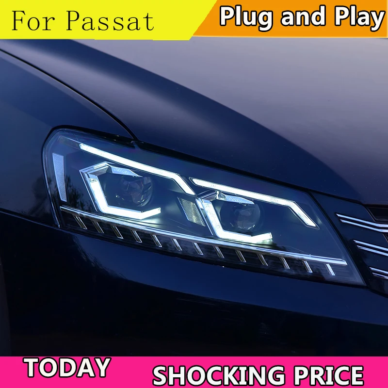 Стайлинг автомобиля для VW Passat B7 US Verson Фара DRL D2H динамический указатель поворота Hid