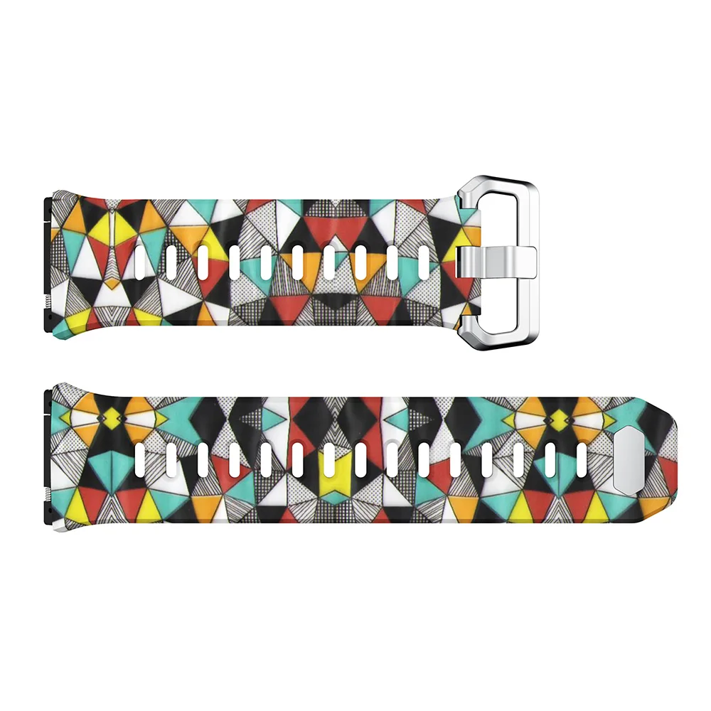Силиконовые ремешки для умных часов Fitbit Ionic с печатным рисунком спортивных
