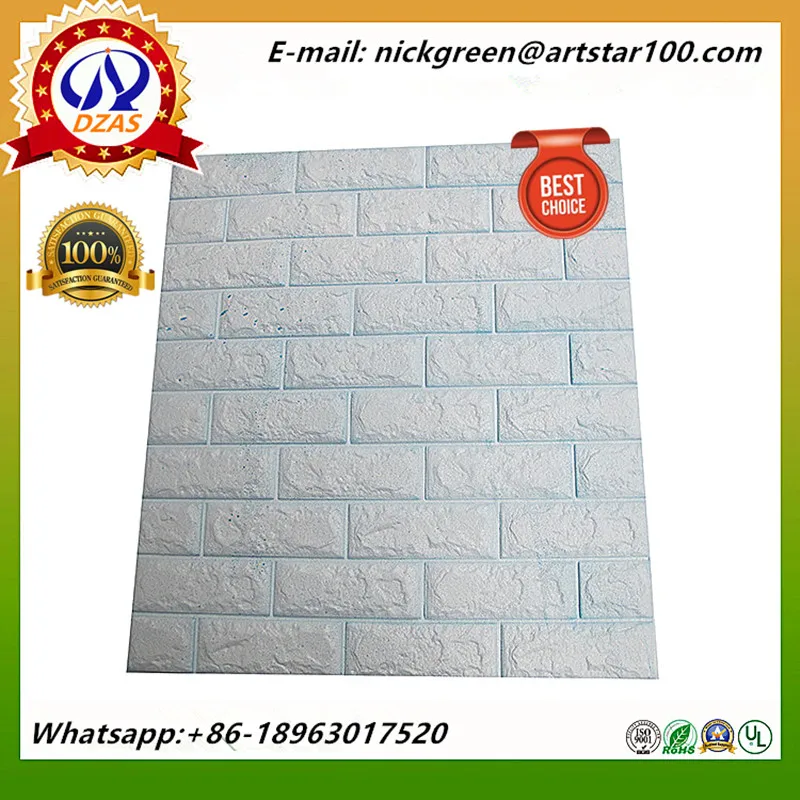 

Top quality Self stick tile wall stickers 3D wall PE foam tile children stickers self adhesive wall tile stickers