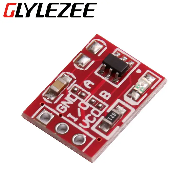 Glyduino TTP223 Модуль Сенсорного ключа емкостная кнопка включения самоблокирующийся