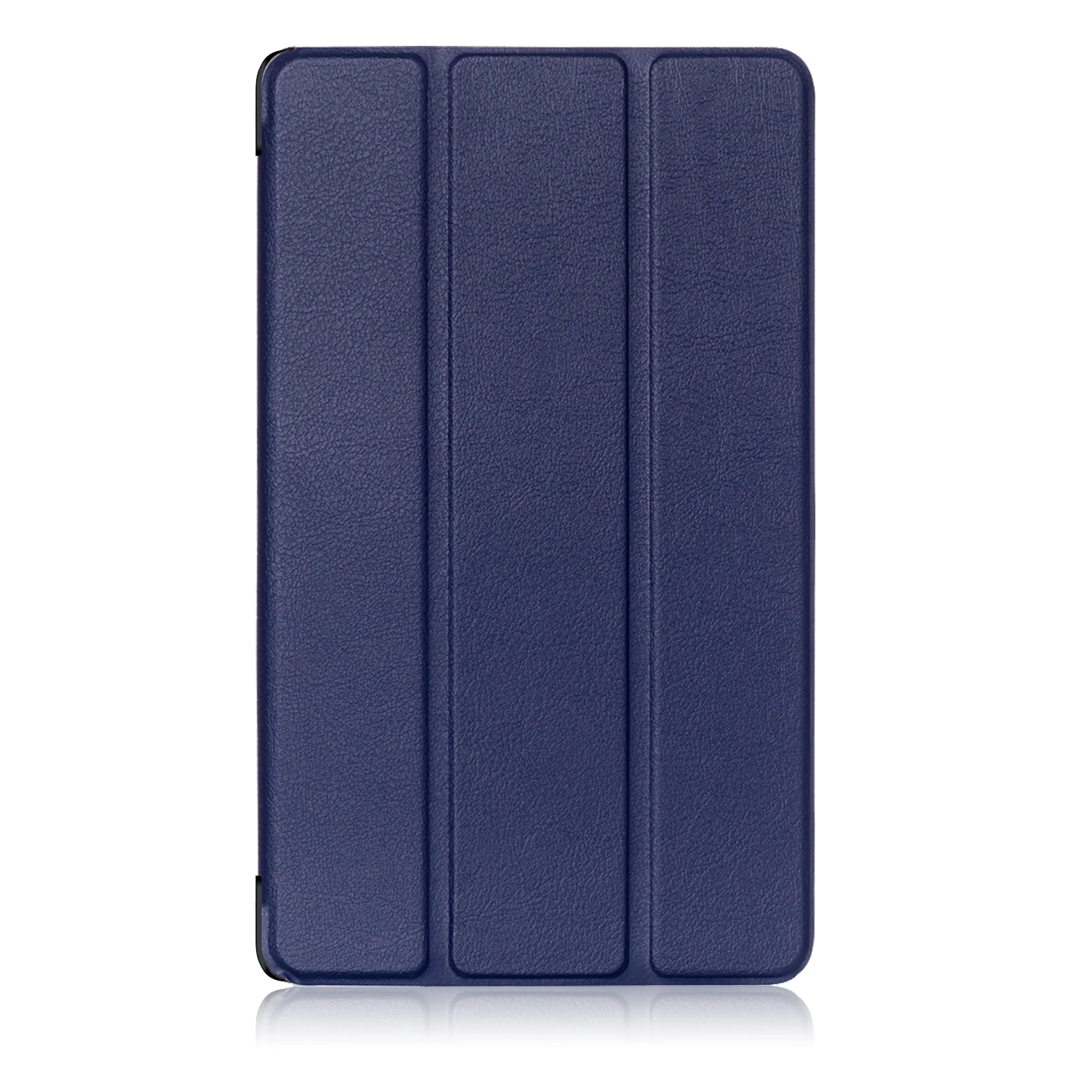 navy Ультра тонкий чехол для HUAWEI MediaPad T3 10,0(9,"), складываются в три раза одноцветное из искусственной кожи умному магниту чехол с принтом+ Бесплатный подарок - Цвет: navy