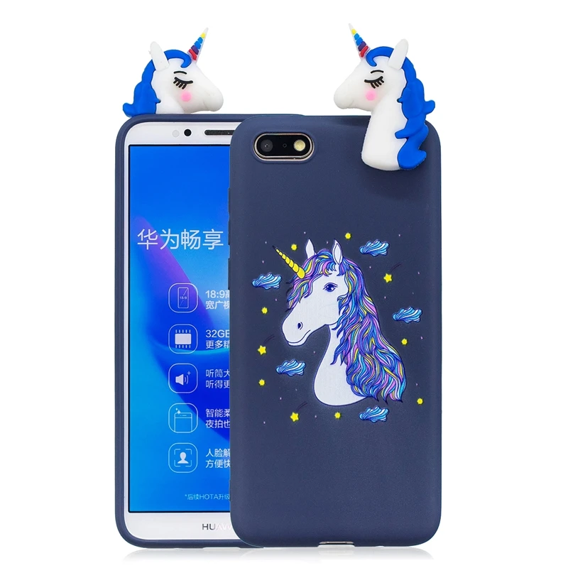 Чехол для Honor 7A, чехол для huawei Honor 7A dua-l22, милый силиконовый чехол с 3D пандой и единорогом для funda huawei Y5, чехол для женщин 5,45 дюймов - Цвет: 8