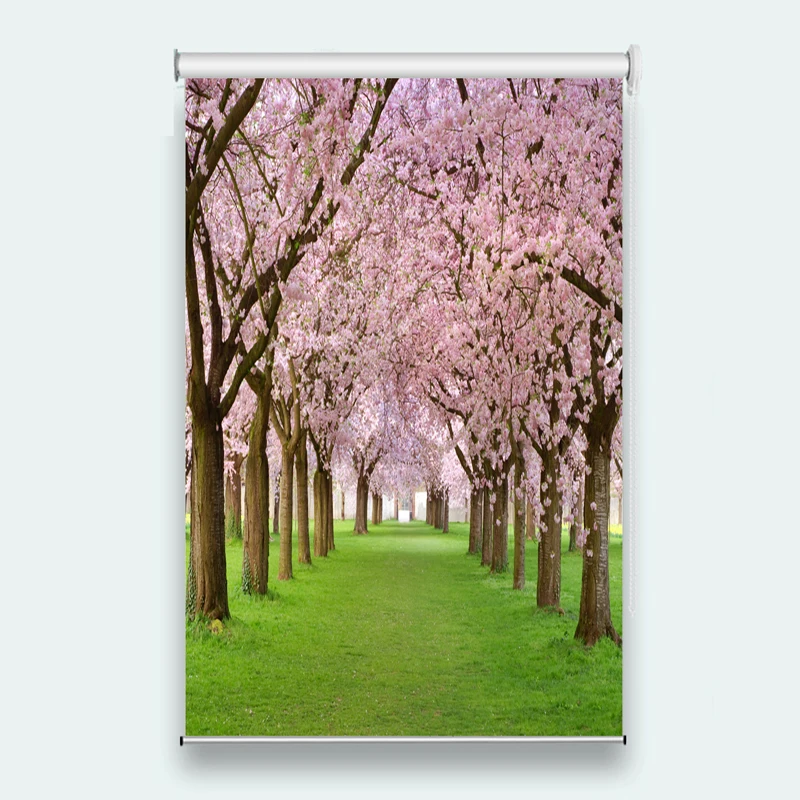 

customized High grade roller blinds living room bedroom Flower tree photo customize 3D Roller Blinds