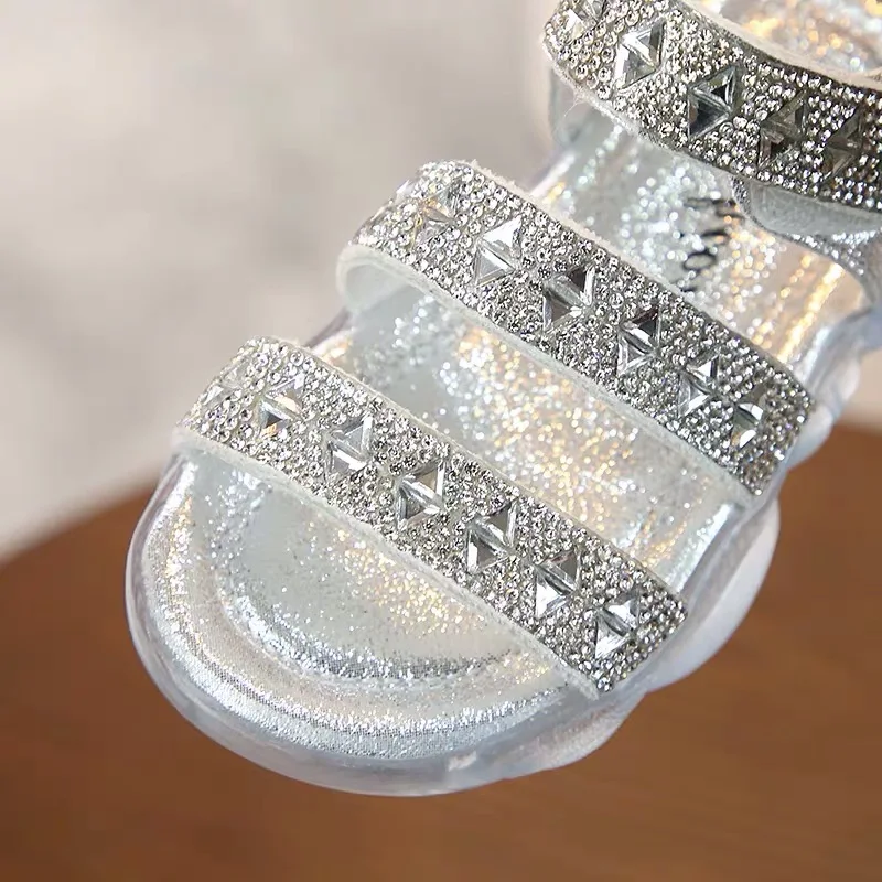 Летние сандалии для девочек детская пляжная обувь детские дышащая с треугольным