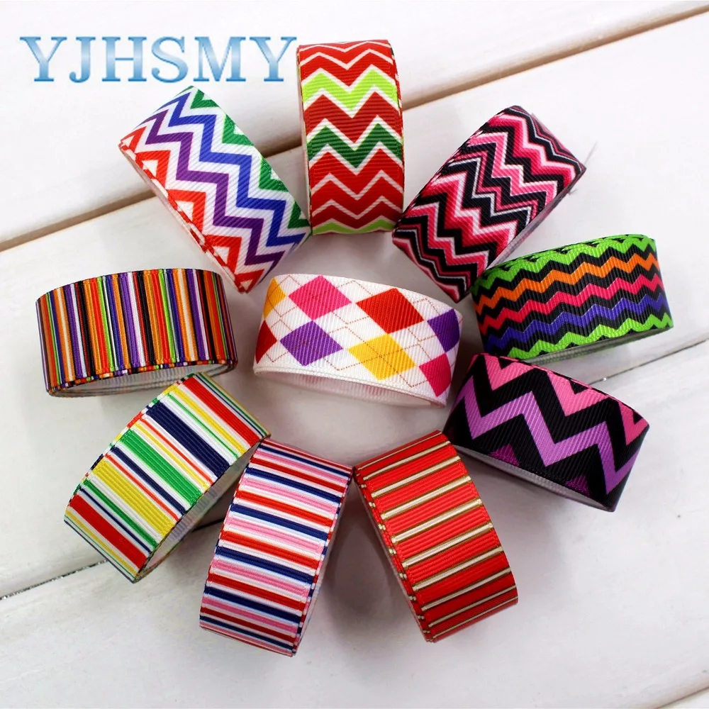 YJHSMY H 17414 1091 10 ярдов 22 мм пульсация ленты термопечать grosgrain Свадебные аксессуары DIY