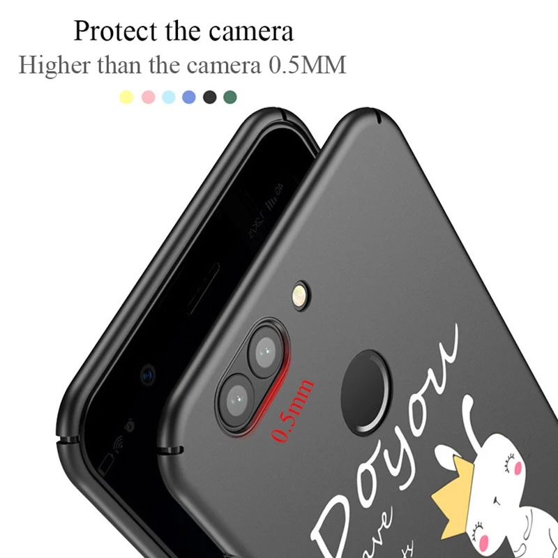 Ультратонкий матовый милый чехол для телефона Huawei Honor 9 10 Lite 8X с мультяшным