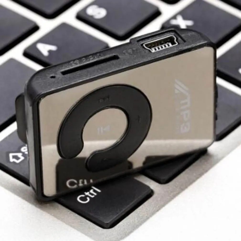 Мини Зеркало Клип MP3-плеер Портативный Модный Спорт USB Цифровой музыкальный плеер
