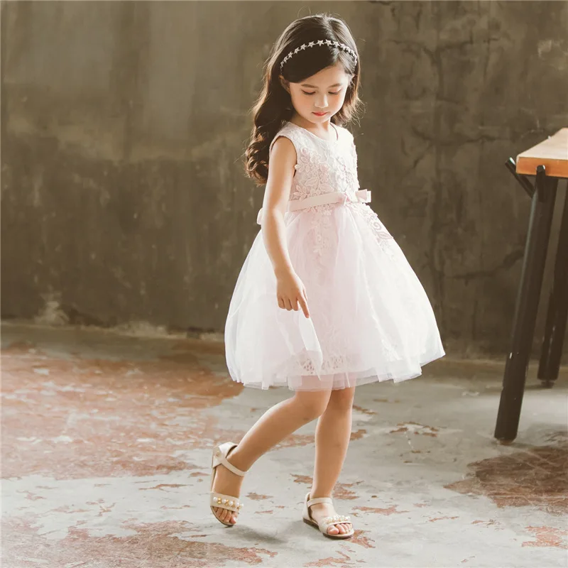 Girls Dresses 2018 New Summer Tutu Dress Kids Elegant Beautiful Mesh Lace Flower Big Ball Gown Vestido GDR392 | Детская одежда и