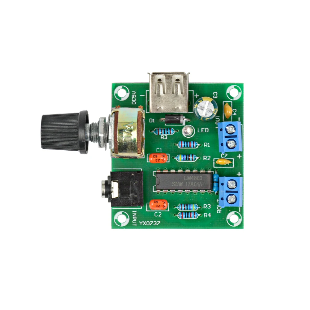 Блок питания USB 5 В Новая плата мини усилителя мощности Вт * 2 hi fi Двухканальный