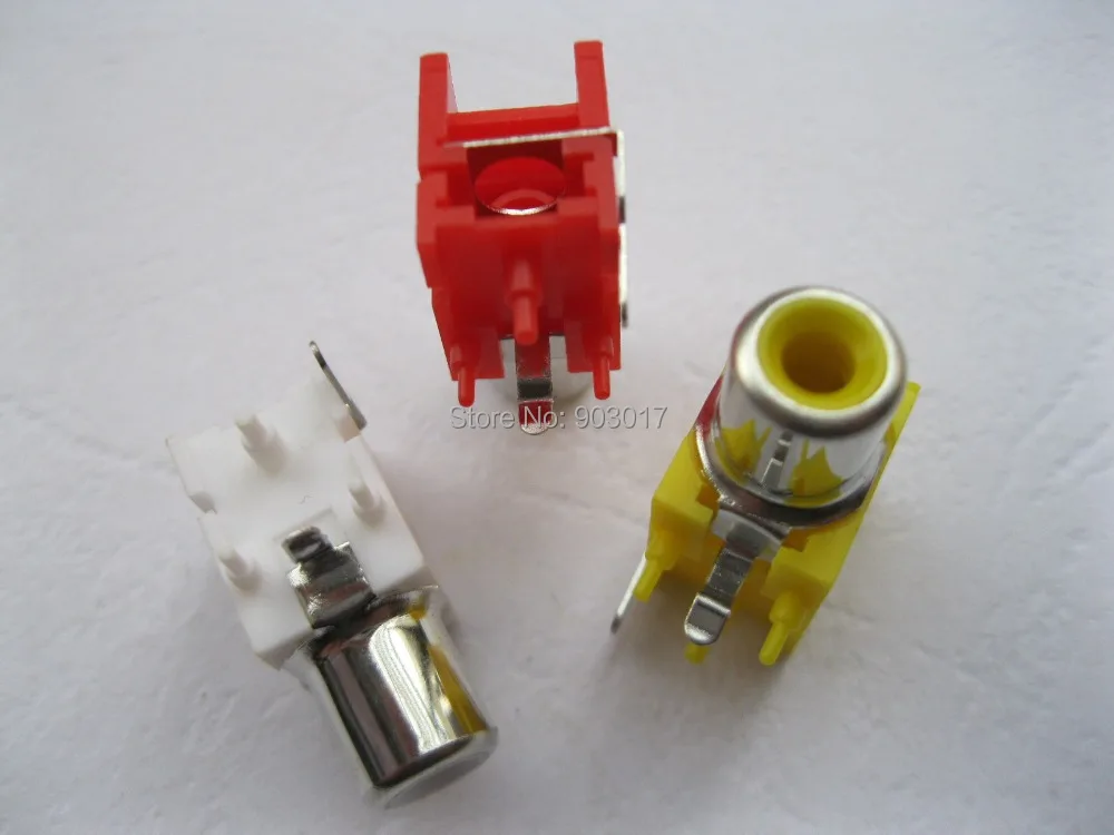 30 шт. в партии разъем AV Pin гнездо RCA 3 цвета аудио видео фоторазъем|connector 3|connector
