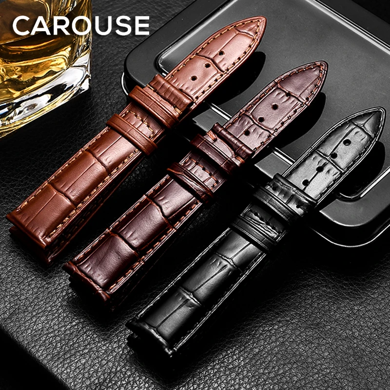 Ремешок для часов Carouse из телячьей натуральной кожи браслет Tissot Seiko размеры 14 мм 16
