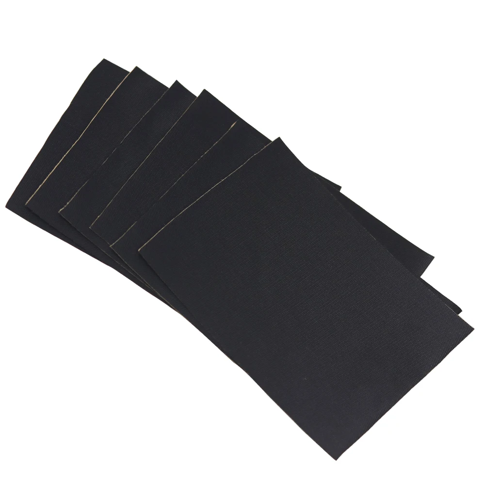 6 шт. черный самоклеющиеся ткань патч водонепроницаемый нейлон Стикеры на ткани
