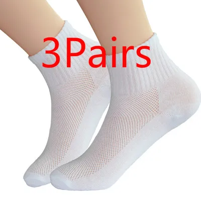 3Pairs 3/5 пар, высокое качество, мужские деловые хлопковые носки, унисекс, женские, мужские носки, удобные, теплые, зима-осень, носки по щиколотку - Цвет: 3Pairs
