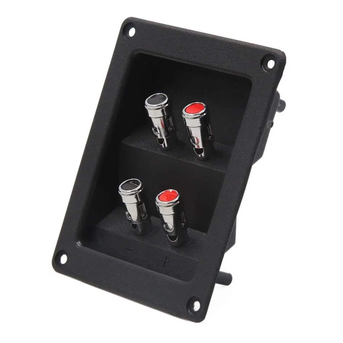 uxcell Black Square Shaped Car Audio Speaker Spring Binding 