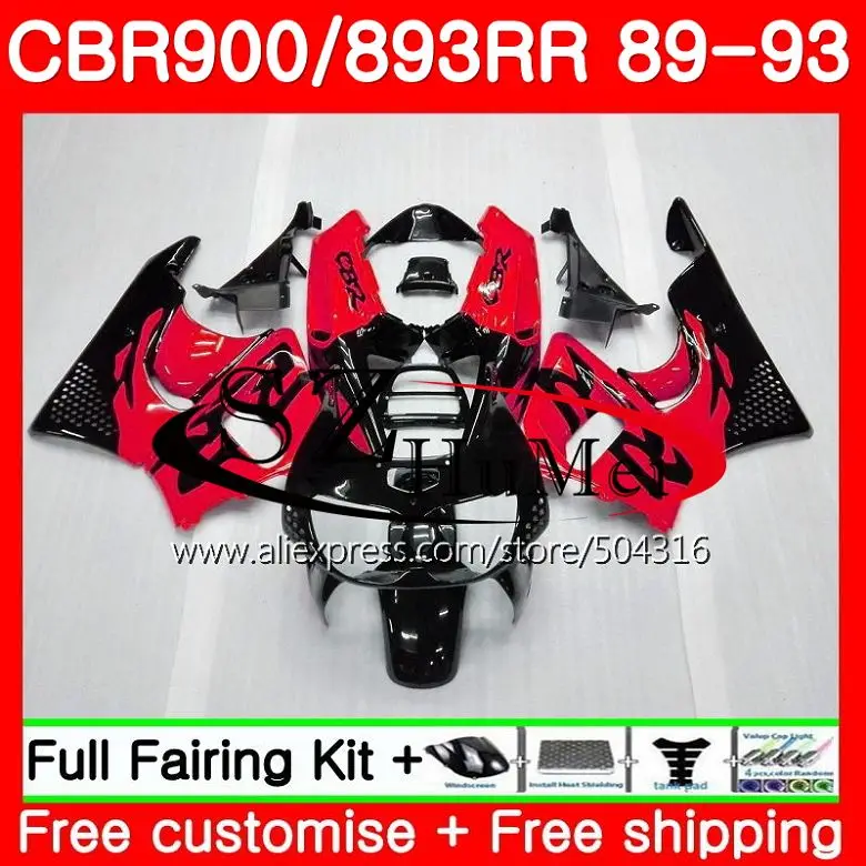 

Средства ухода за кожей для HONDA CBR 893RR CBR900RR CBR893RR 89 90 91 92 93 114SH21 CBR900 CBR893 RR 1989 1990 1991 1992 1993 обтекатель Горячий красный blk