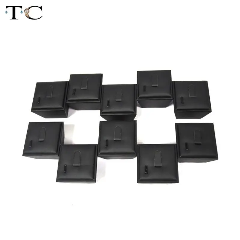 Новинка черная витрина для ювелирных изделий из искусственной кожи подставка