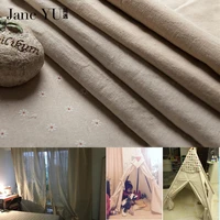 janeyu 158cm width washing cotton linen cloth handmade diy curtain diy hemp fabric plain solid colour linen fabric cloth hemp