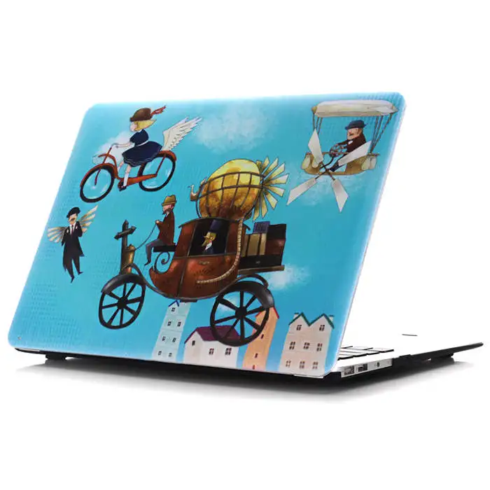 Новый цветной матовый чехол с мультяшным рисунком для Apple macbook Air Pro Retina 11 12 13 15