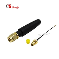 straight rubber shorter 433 mhz antennas pigtail with 1pc ipex to sma cable 100mm