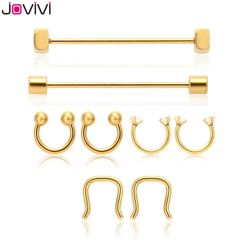 Jovivi Stainless Steel 16G/14G Body Piercing Jewelry for Eyebrow Industrial Cartilage Daith Septum Ear Helix Nose Barbell Cap | Украшения и