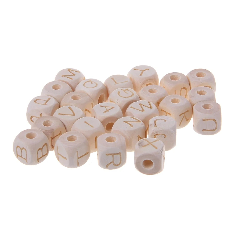 Cuentas de madera para dentici&oacute;n de beb&eacute;, accesorios para manualidades, mordedores, chupetes, correas, 12mm-5