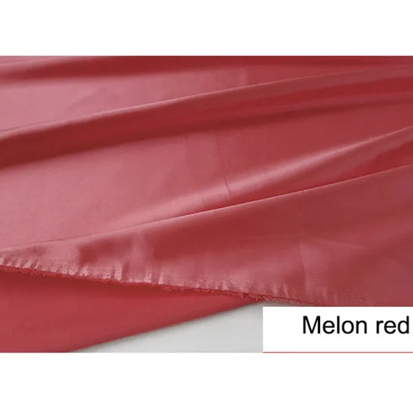Melon red Микро-эластичный имитированный шелк атласная ткань для платья невесты из плотного шармеза для свадебного платья двора - Цвет: Melon red