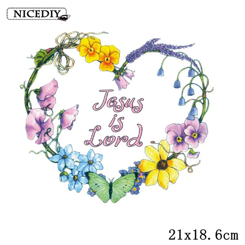 Модные термоклейкие нашивки Nicediy в форме сердца и цветов для одежды летние