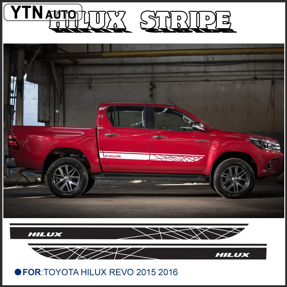 Подходит для Toyota Hilux Revo SR5 M70 M80 15 автомобильные наклейки 2 шт. боковые полосы