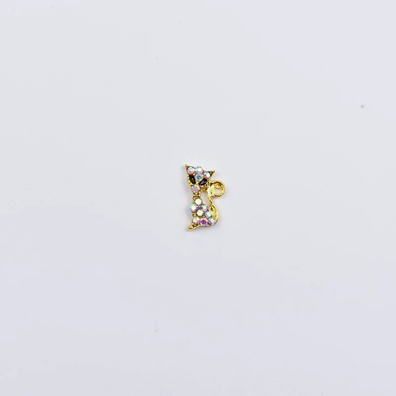 Fox 10 шт. Япония Корея золотой 3d-украшения для ногтей Star алмаз в форме сердца кристалл AB Блеск Стразы Полые Металлические Шпильки Аксессуар - Цвет: Fox