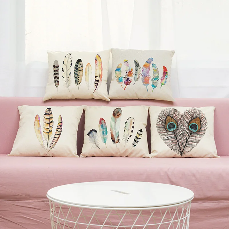 Наволочка для дивана LifeTree наволочка с принтом перьев домашнего декора подушка