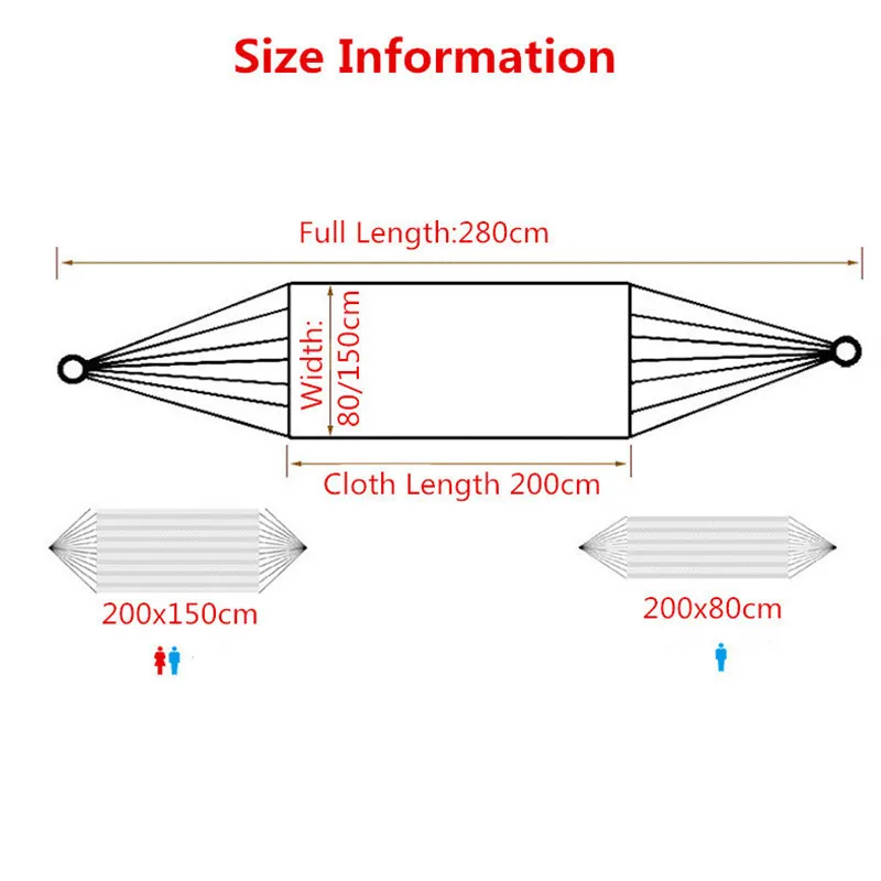 Высокопрочный тканевый гамак для сна на 1 2 человек яркие радужные полосы пешего