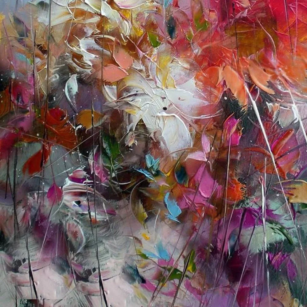 Новые украшения дома цветок картина маслом ручной работы Рисунок высокого