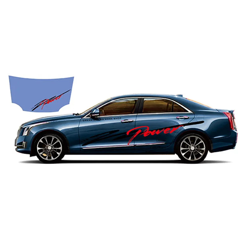 TAIYAO автомобильный Стайлинг, спортивный стикер для автомобиля Cadillac ATS ATS-V, автомобильные аксессуары и наклейки, авто стикер - Название цвета: Blue car