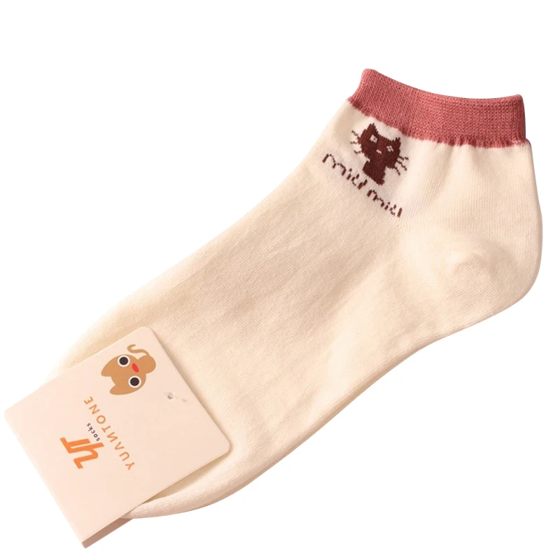 Хит продаж хлопковые носки лодочкой для женщин с милым узоров в виде мультяшного