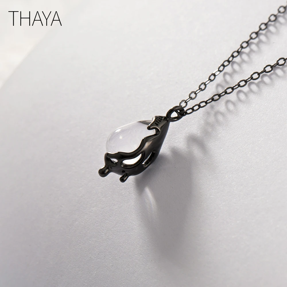 Thaya, 40 см, больше не печаль, ожерелье, ручная работа, белый кристалл, серебро 925 пробы, масштабный светильник, ожерелье для женщин, девушек, ювелирное изделие, подарок