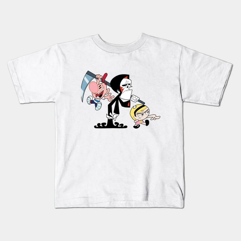 Модная детская nerd мультфильм смешной зла Хэллоуин жнец Детская короткая