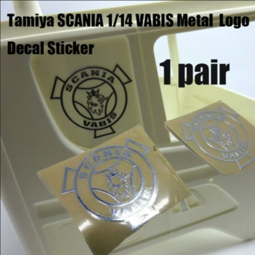 Металлические наклейки для бокового окна грузовика R/C scania vabis с логотипом прицепа