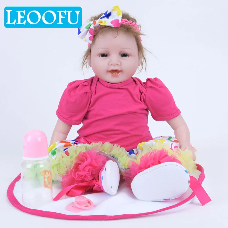LEOOFU 55 см праздник Рождественский подарок bebe reborn Baby Doll принцессы всего тела