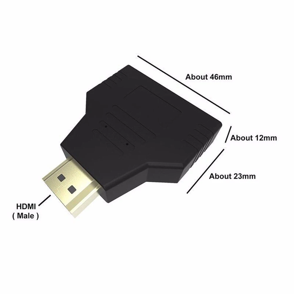 Адаптеры для сим-карт HDMI 1080 P 1 Мужской в 2 Женский из Splitter плоский адаптер